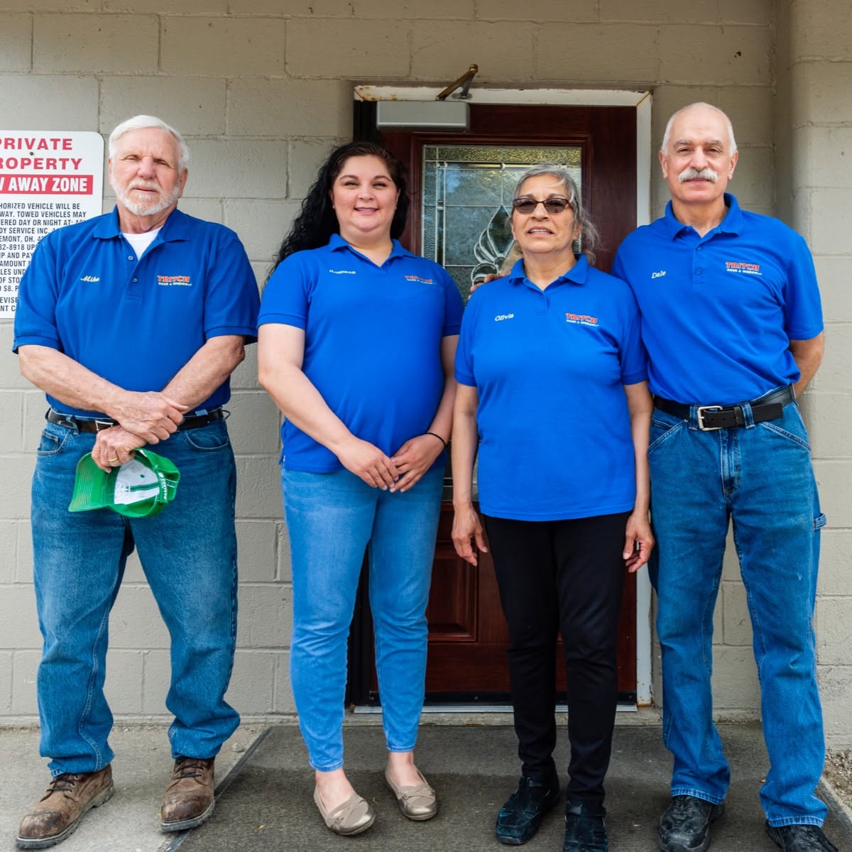 Tritch Door & Window team outside the Fremont, Ohio office